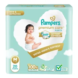 Pampers Premium Medium Soft Baby Diapers 20 Count