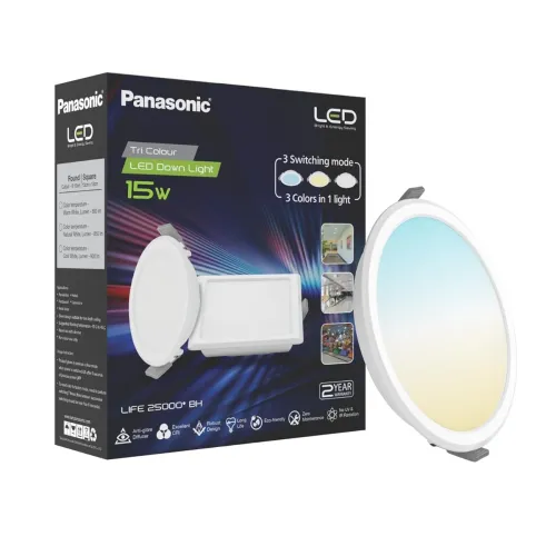 Image of Panasonic 15W Tri-Colour LED Downlight