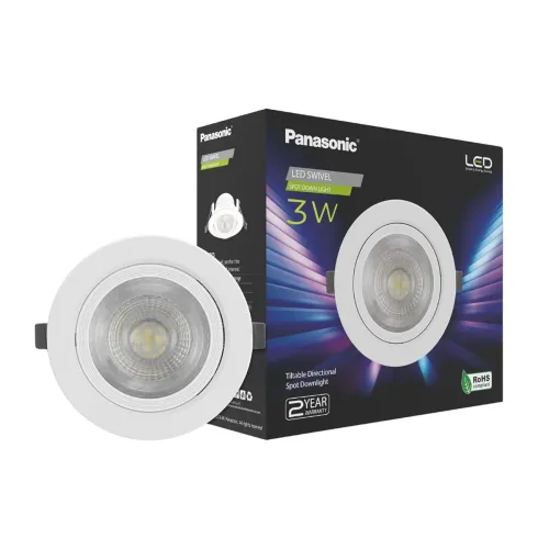 Image of Panasonic 3 Watt Round Swivel Downlight
