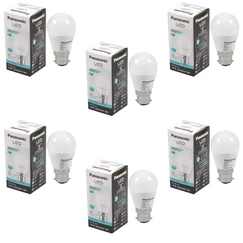 Image of Panasonic 3W B22 LED Cool Day Light Bulb, Pack of 6