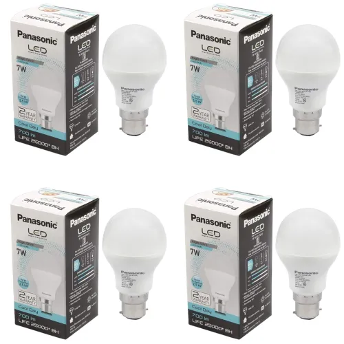 Image of Panasonic Base B22 7-Watt LED Bulb (Pack of 4)