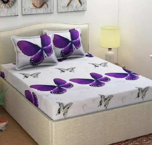 Image of Panipat Textile Printed Fitted & Flat Bedsheet