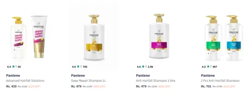 Image of Pantene Hairfall Control Shampoo & Conditioner up to 61% Discount