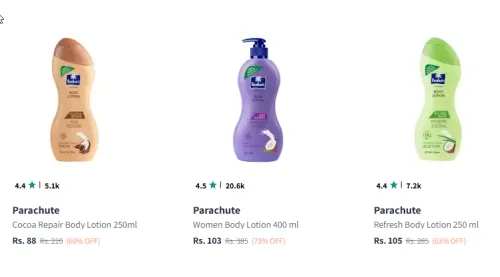 Image of Parachute Advansed Cocoa Repair Intense Moisture Body Lotion Starting At @₹87