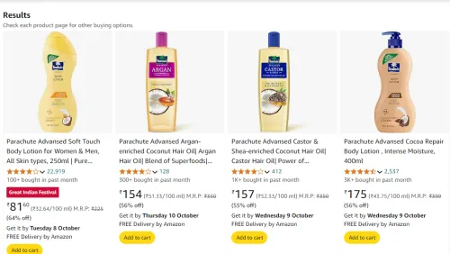 Image of Upto 64% Off Discount On Parachute Beauty