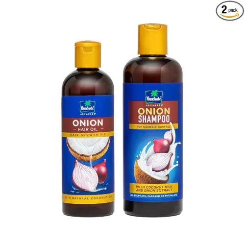 Image of Parachute Onion Hair Oil (200ml) + Shampoo (275ml) Combo