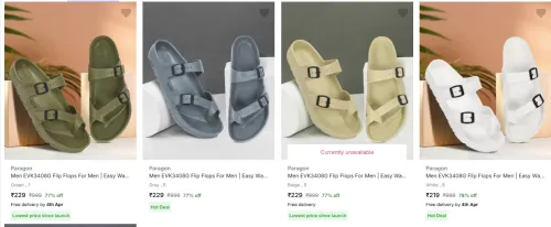 Image of Paragon Men Flip Flops For Men Minimum 77% discount