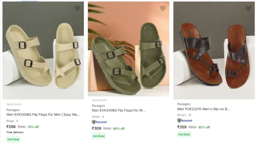 Image of Paragon Men’s Sandals & Floaters @ Up to 70% Discount | Start ₹298