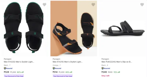 Image of Paragon Men’s Sandals & Floaters @ Up to 72% Discount