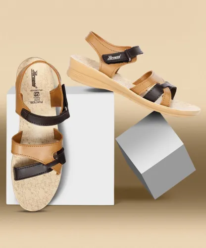 Image of Paragon Women Flats Sandal (Tan , 4)