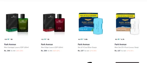 Image of Park Avenue Beauty Products at Minimum 50% Discount