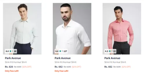 Image of Park Avenue Men's Shirts at minimum 60% Discount