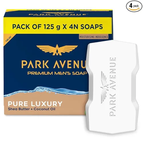 Image of Park Avenue Premium Men’s Soaps for Bath – Pure Luxury | 125g (Pack of 4)