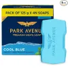 Park Avenue Premium Men’s Soaps for Bath – Cool Blue | 125g (Pack of 4)