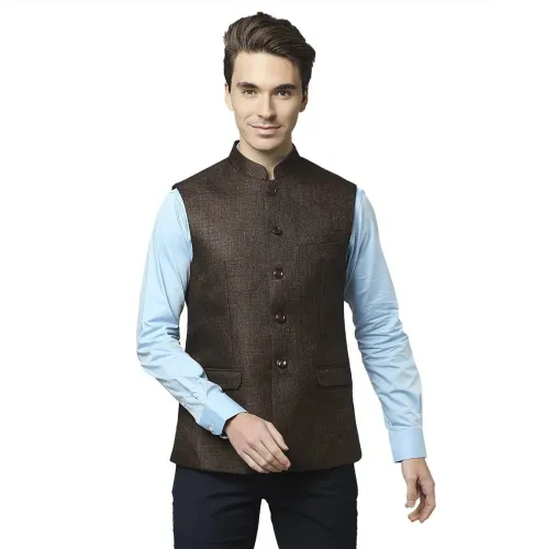 Image of PARK AVENUE Solid Men Waistcoat