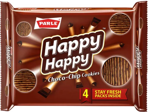 Image of PARLE Happy Happy Choco-chip Cookies Biscuit (Cookie) (4 x 99 g)