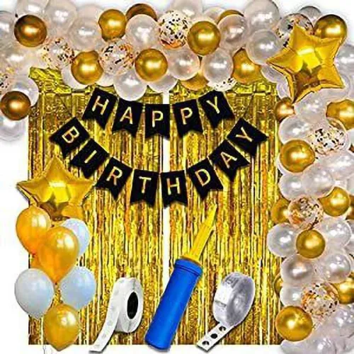 Image of PARTY MIDLINKERZ Printed Happy Birthday Decoration kit Combo