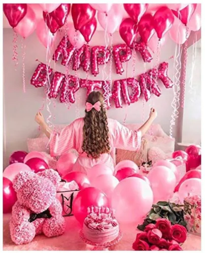 Image of PartyballoonsHK Birthday Balloon Set, 65 PCS with Foil