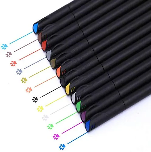 Image of Pathos India 12 Colors Journal Planner Pens