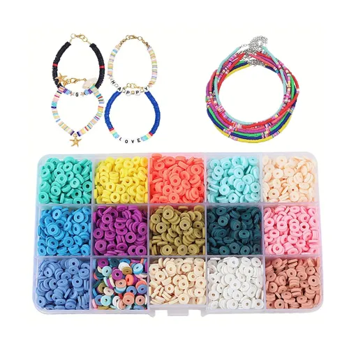 Image of PATPAT® Beads for Jewellery Making Flat Beads Multicolor
