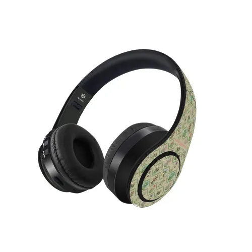 Image of Payal Singhal Mughal Motifs - Decibel Wireless On Ear Headphones