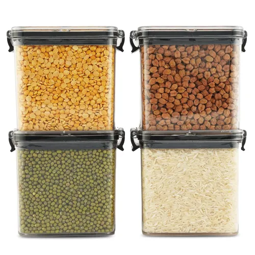 Image of PEARLPET Clik n Seal Kitchen Storage Container 4 Jars *700mL