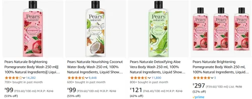 Image of Pears Naturale Body Wash 250 ml Starting at ₹99