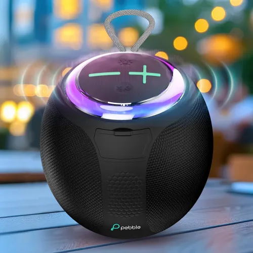 Image of Pebble Boom 8W Bluetooth Speaker (RGB, BT 5.3, TWS, 6H Playtime) 