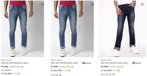 Image of Pepe Jeans Men Fashion Jeans Minimum 70% Dicount