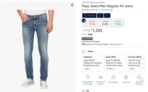 Image of Pepe Jeans Men Regular Fit Jeans