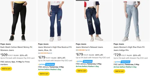 Image of Pepe Jeans Women's Jeans at minimum 77% Discount