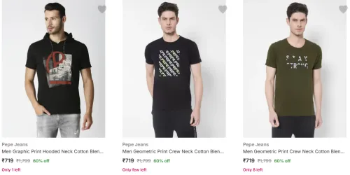 Image of Pepe Men Fashion Tshirt Minimum 60% Discount