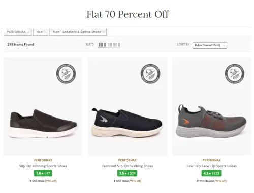 Image of Performax Sports Women,s Shoes Flat 70% Percent Discount.