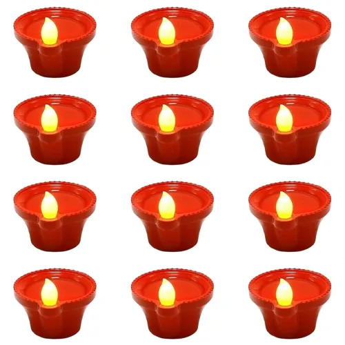 Image of Perpetual Water Sensor LED Diya Lights (12 pcs)