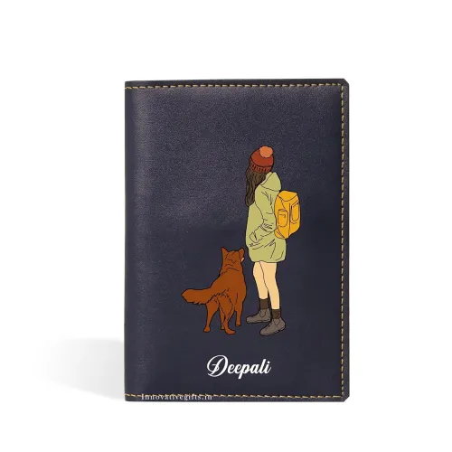 Image of Personalized Passport Cover (Blue)