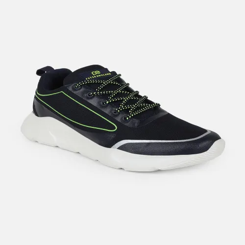Image of Peter England Men Blue Solid Sneakers