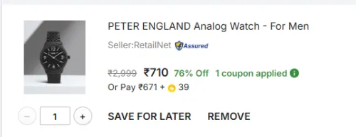 Image of PETER ENGLAND PE000023B Men's Analog Watch