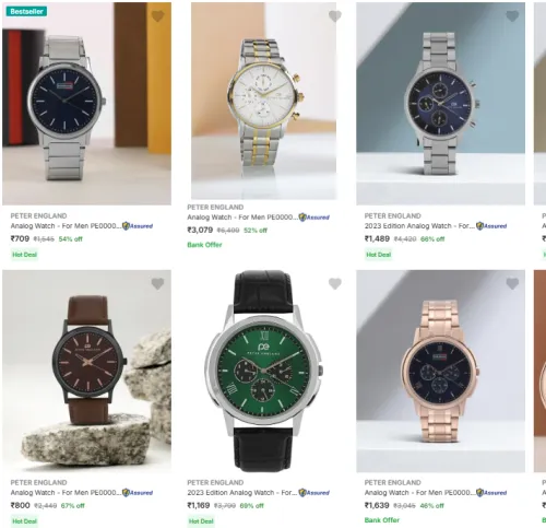 Image of Peter England Wrist Watch Upto 79% Discount