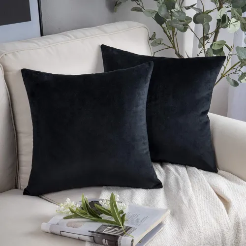 Image of Phantoscope Velvet Decorative Throw Pillow Covers (2) 24x24 inches