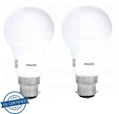 Image of PHILIPS 12 W Basic Round B22 LED Bulb  (White, Pack of 2)
