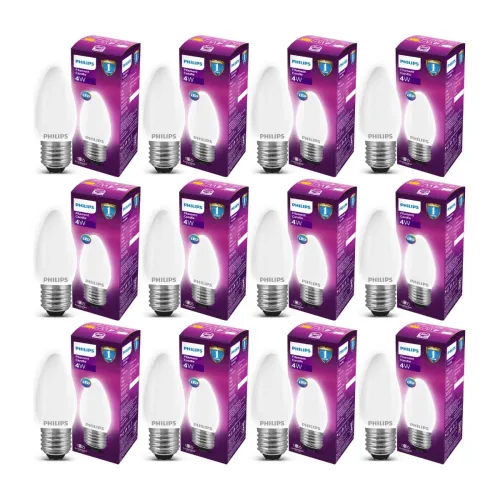Image of Philips 4-Watt 400-lumen Frosted Candle E27 Base