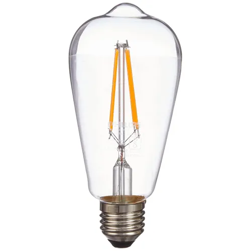 Image of Philips 4-watt E27 ST64 LED Glass Amber Filament Bulb | Decorative LED Bulb | Orange, Pack of 4