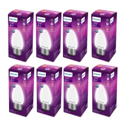 PHILIPS 4-watt Filament Candle LED Bulb Pack of 8