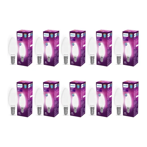Image of Philips 4-Watt 400-lumen Frosted Candle E14 Base lights
