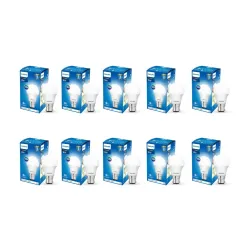 Philips 9-Watts B22 LED Cool Day White LED Bulb, Pack of 10, (Ace Saver)