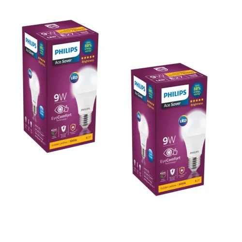 Image of PHILIPS 9W e27 LED Bulb, Pack of 2