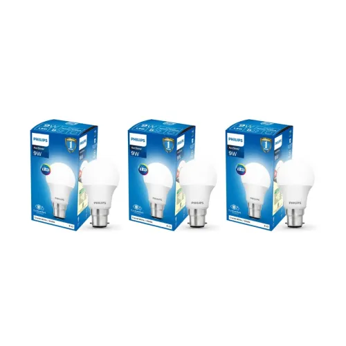 Image of Philips 9W Multipack B22 LED Cool Day White Bulb (Ace Saver), Pack of 3