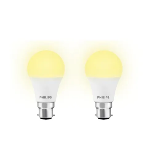Image of PHILIPS Ace Saver Base B22 12-Watt LED Bulb (Warm White) - Pack of 2