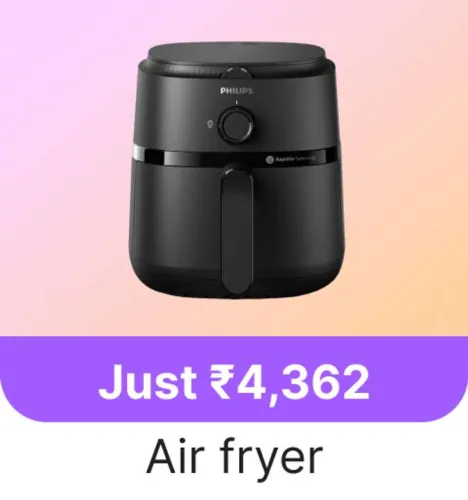 Image of PHILIPS Air Fryer @ ₹4362 on Flipkart GOAT Sale