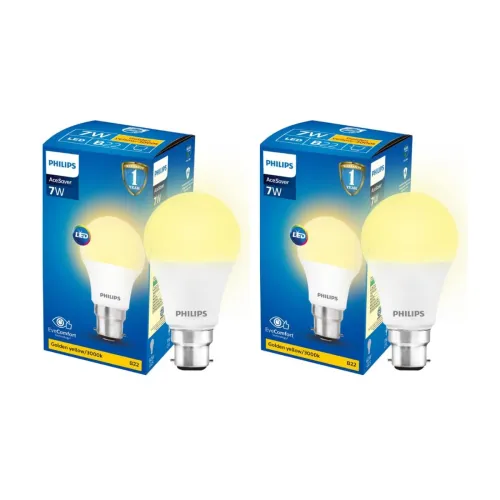 Image of PHILIPS B22D LED Bulb 7W Golden Yellow Pack of 2